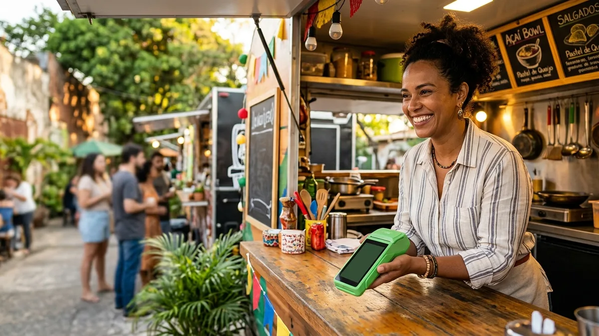 Maquininha para food truck: vale-refeição e sem travar